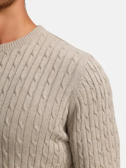 Kronstadt Herren Strickpullover - KSCable in beige
