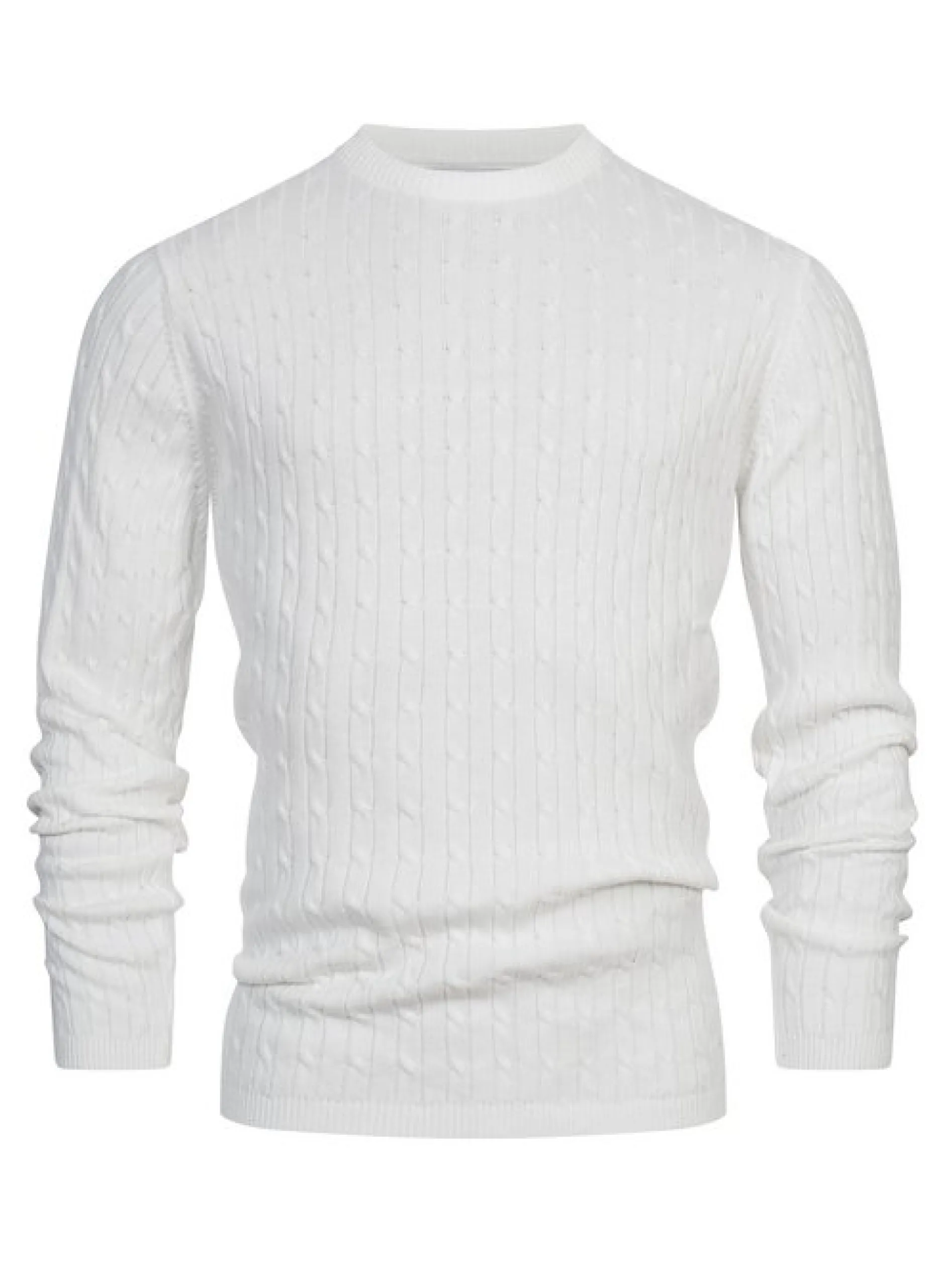 Kronstadt Herren Strickpullover - KSCable in weiß