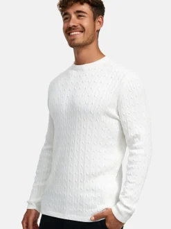 Kronstadt Herren Strickpullover - KSCable in weiß