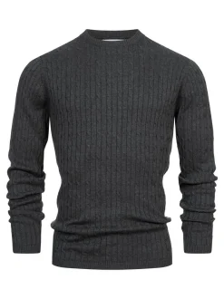 Kronstadt Herren Strickpullover - KSCable in anthrazit