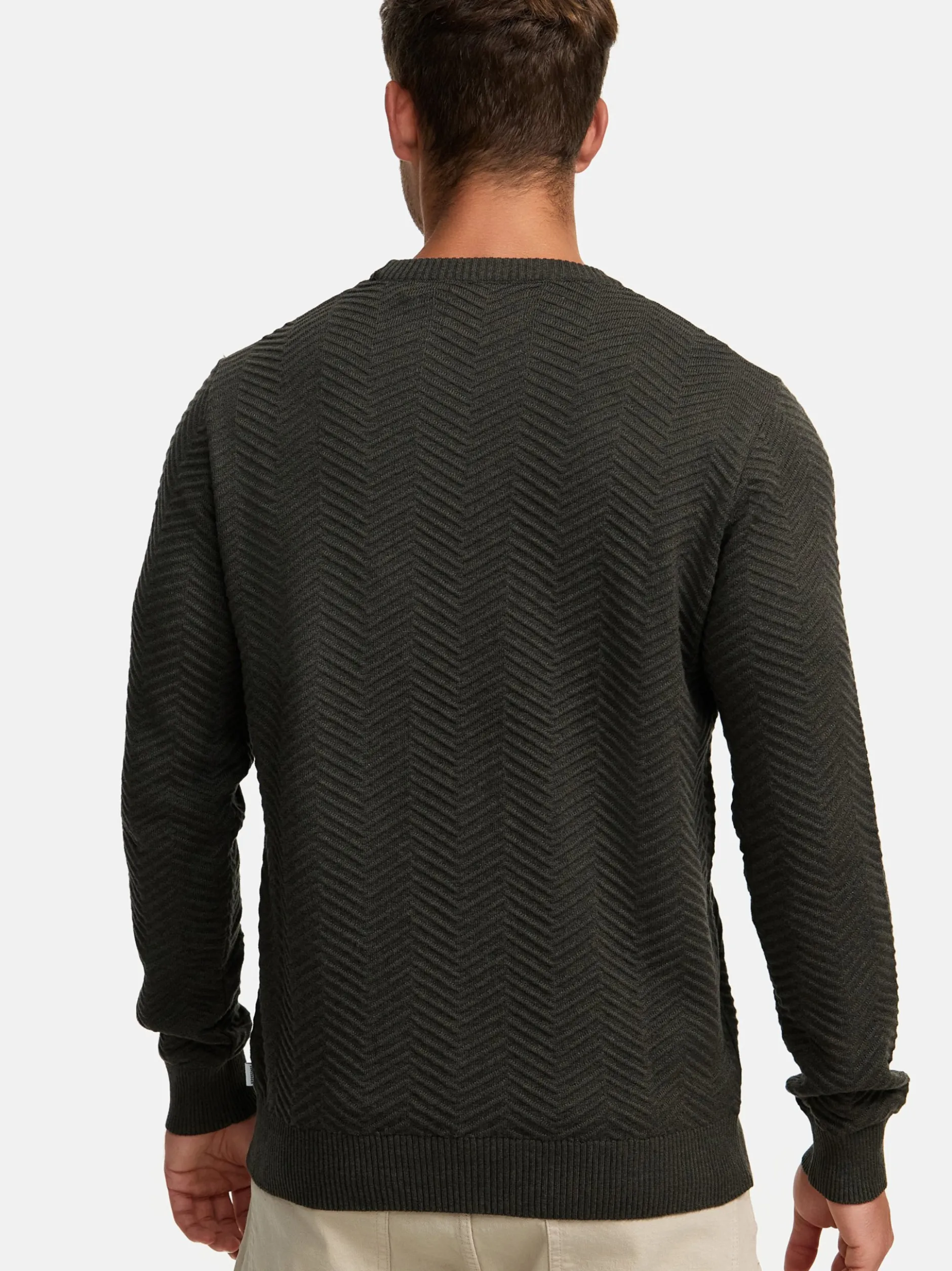 Kronstadt Herren Strickpullover - KSCarlo in khaki