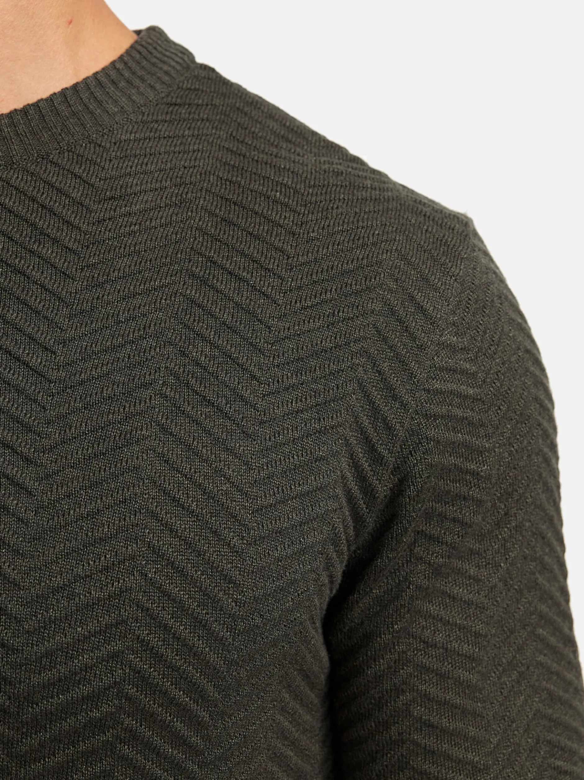 Kronstadt Herren Strickpullover - KSCarlo in khaki