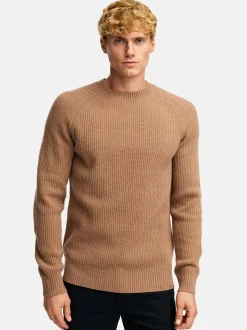 Kronstadt Herren Strickpullover - KSDorsey crew neck knit in braun