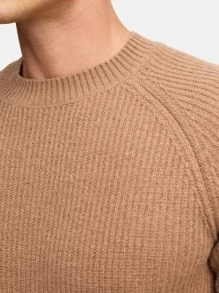 Kronstadt Herren Strickpullover - KSDorsey crew neck knit in braun