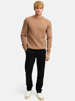 Kronstadt Herren Strickpullover - KSDorsey crew neck knit in braun