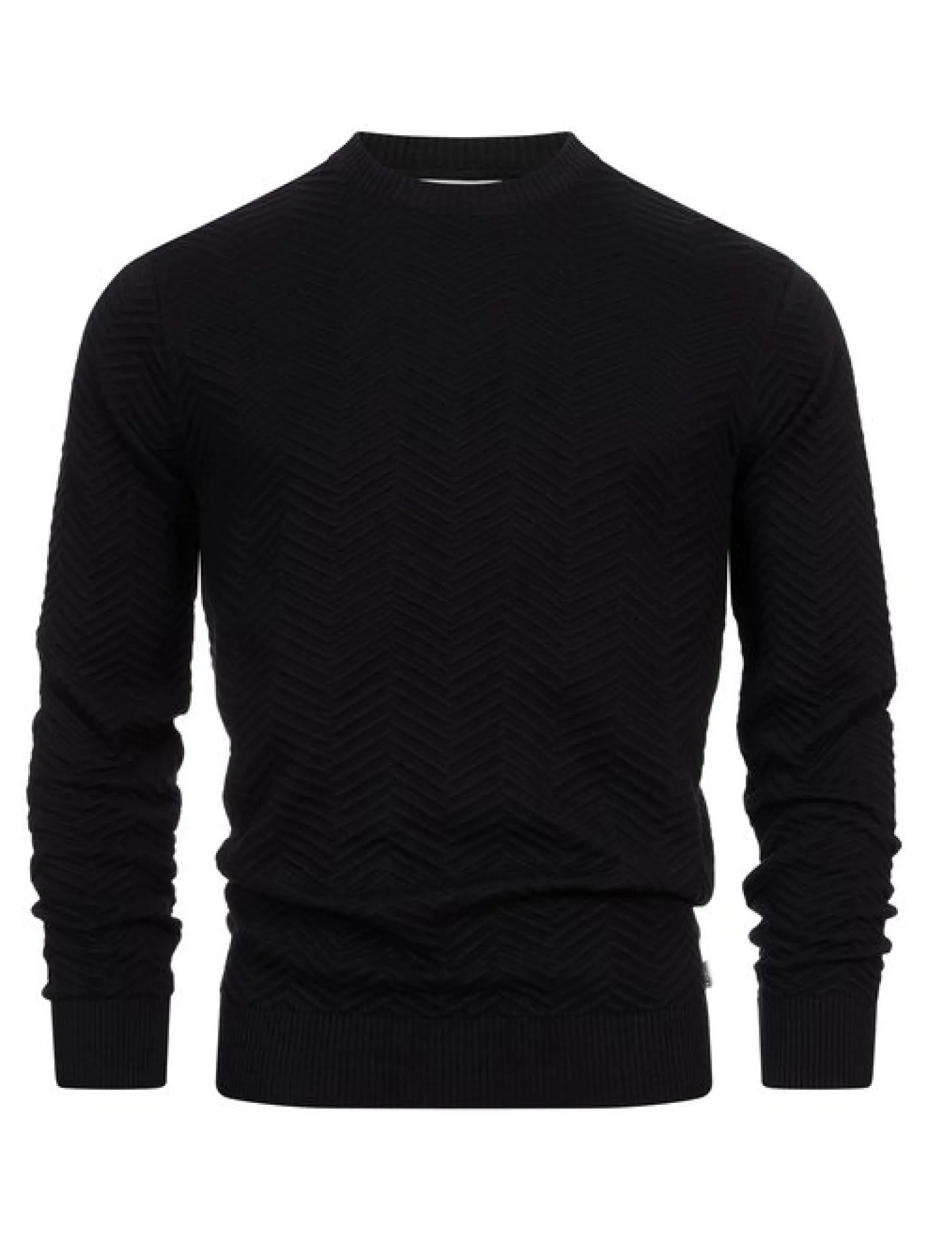 Kronstadt Herren Strickpullover - KSCarlo in schwarz