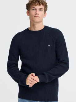 Kronstadt Herren Strickpullover - KSDoors O-neck in blau