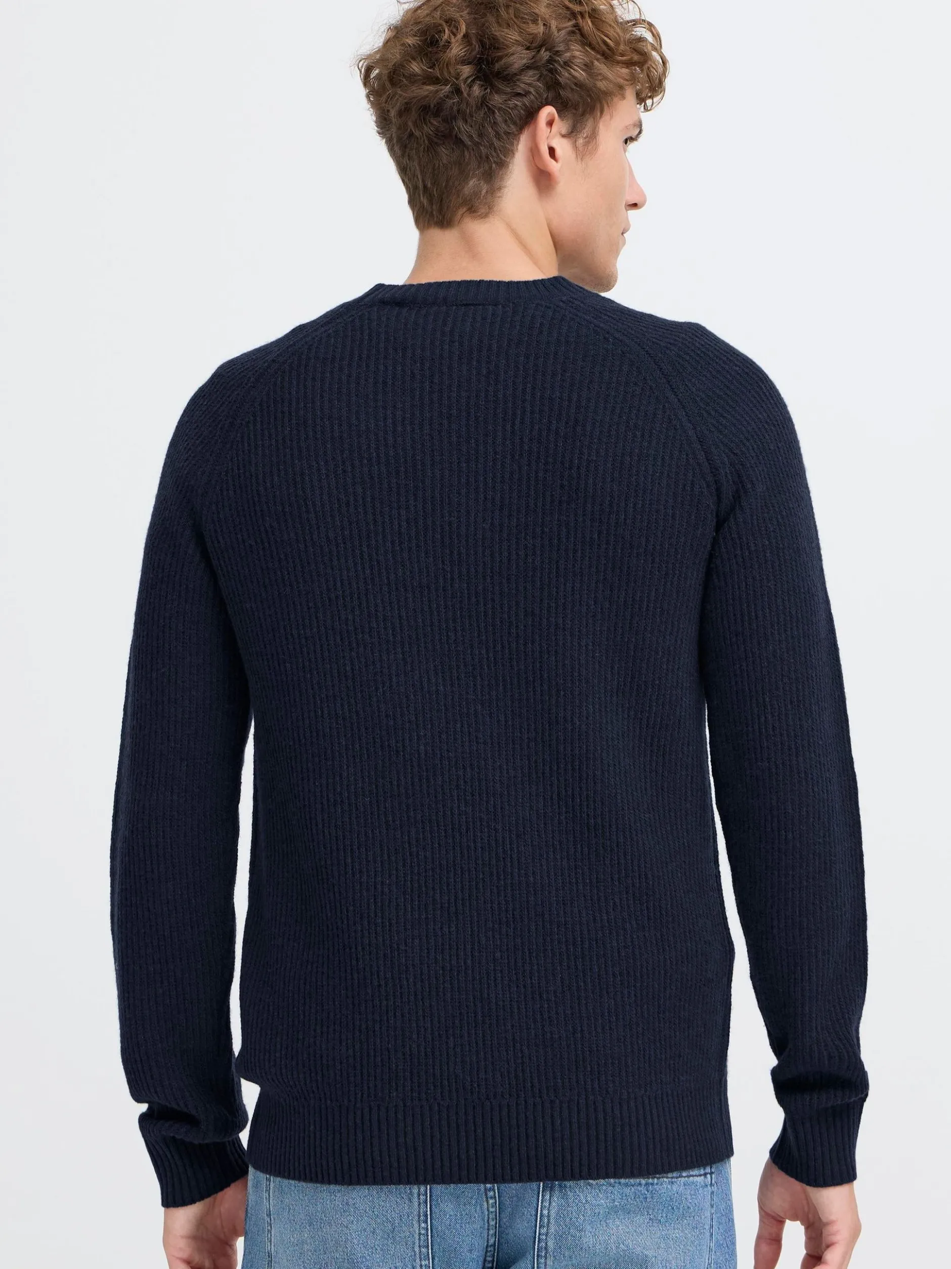 Kronstadt Herren Strickpullover - KSDoors O-neck in blau