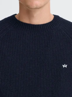 Kronstadt Herren Strickpullover - KSDoors O-neck in blau