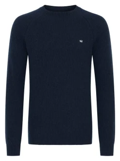 Kronstadt Herren Strickpullover - KSDoors O-neck in blau