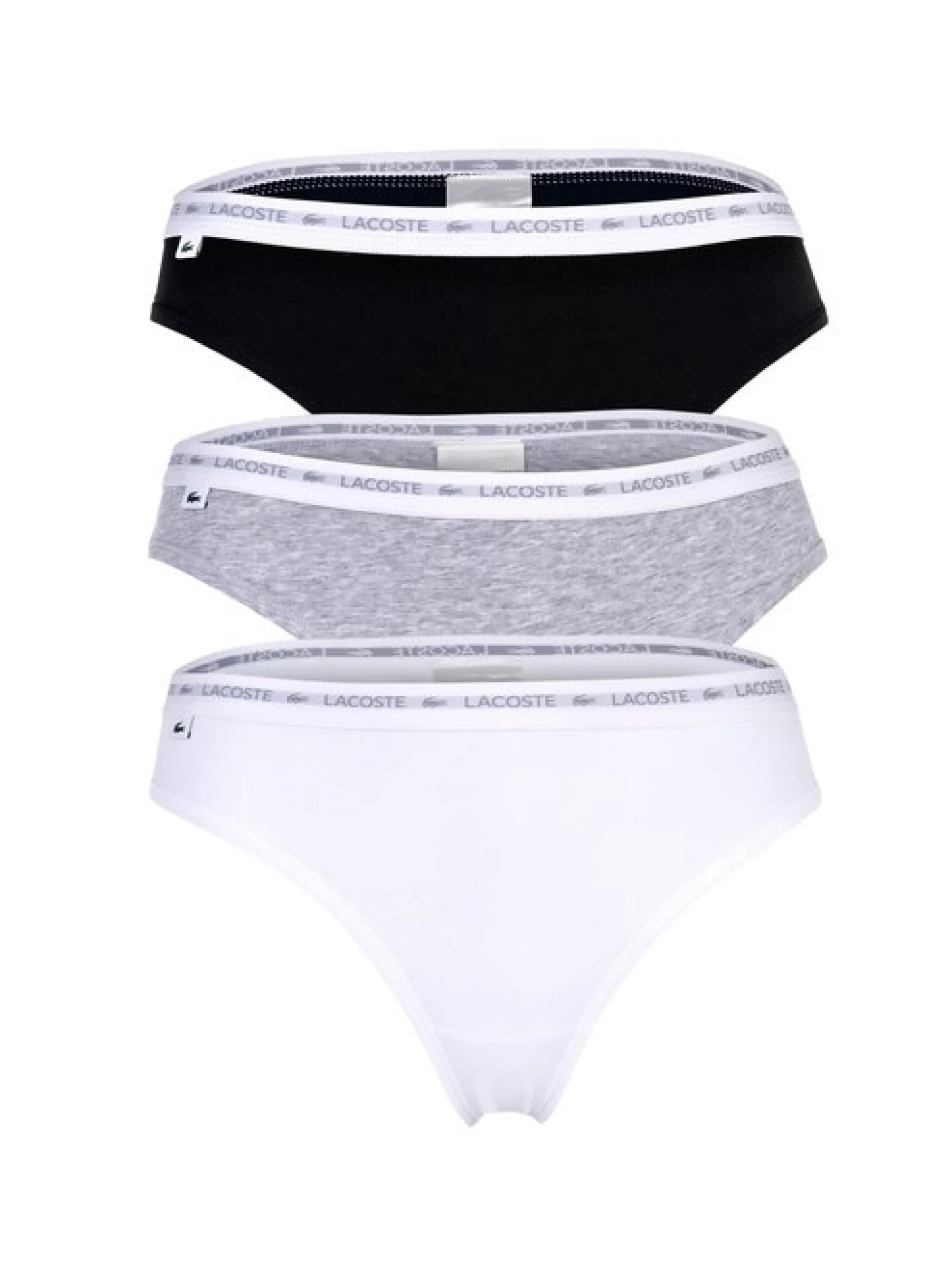 Lacoste Damen String 3er Pack in mehrfarbig