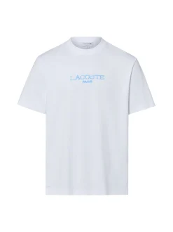 Lacoste Herren T-Shirt in weiß hellblau - Ärmel: kurzarm