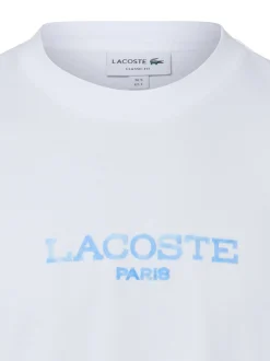 Lacoste Herren T-Shirt in weiß hellblau - Ärmel: kurzarm