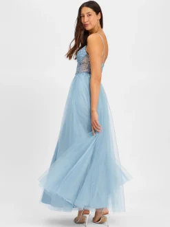 Laona Damen Abendkleid in hellblau - Ärmel: ohne Arm