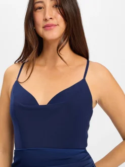 Laona Damen Abendkleid in marine - Ärmel: ohne Arm