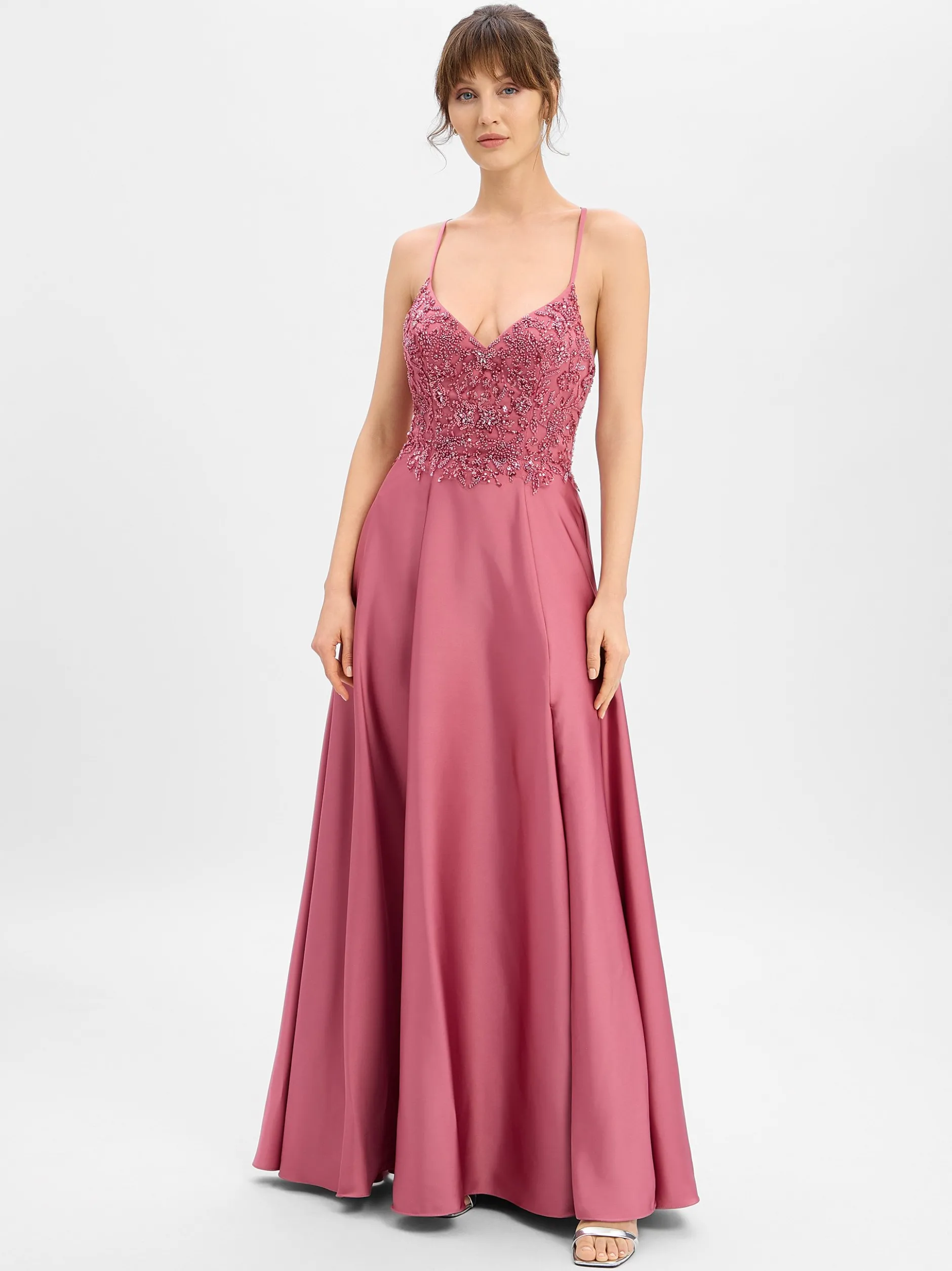 Laona Damen Abendkleid in rosenholz - Ärmel: ohne Arm