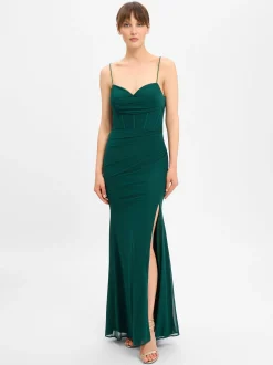 Laona Damen Abendkleid in tanne - Ärmel: ohne Arm