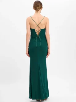 Laona Damen Abendkleid in tanne - Ärmel: ohne Arm