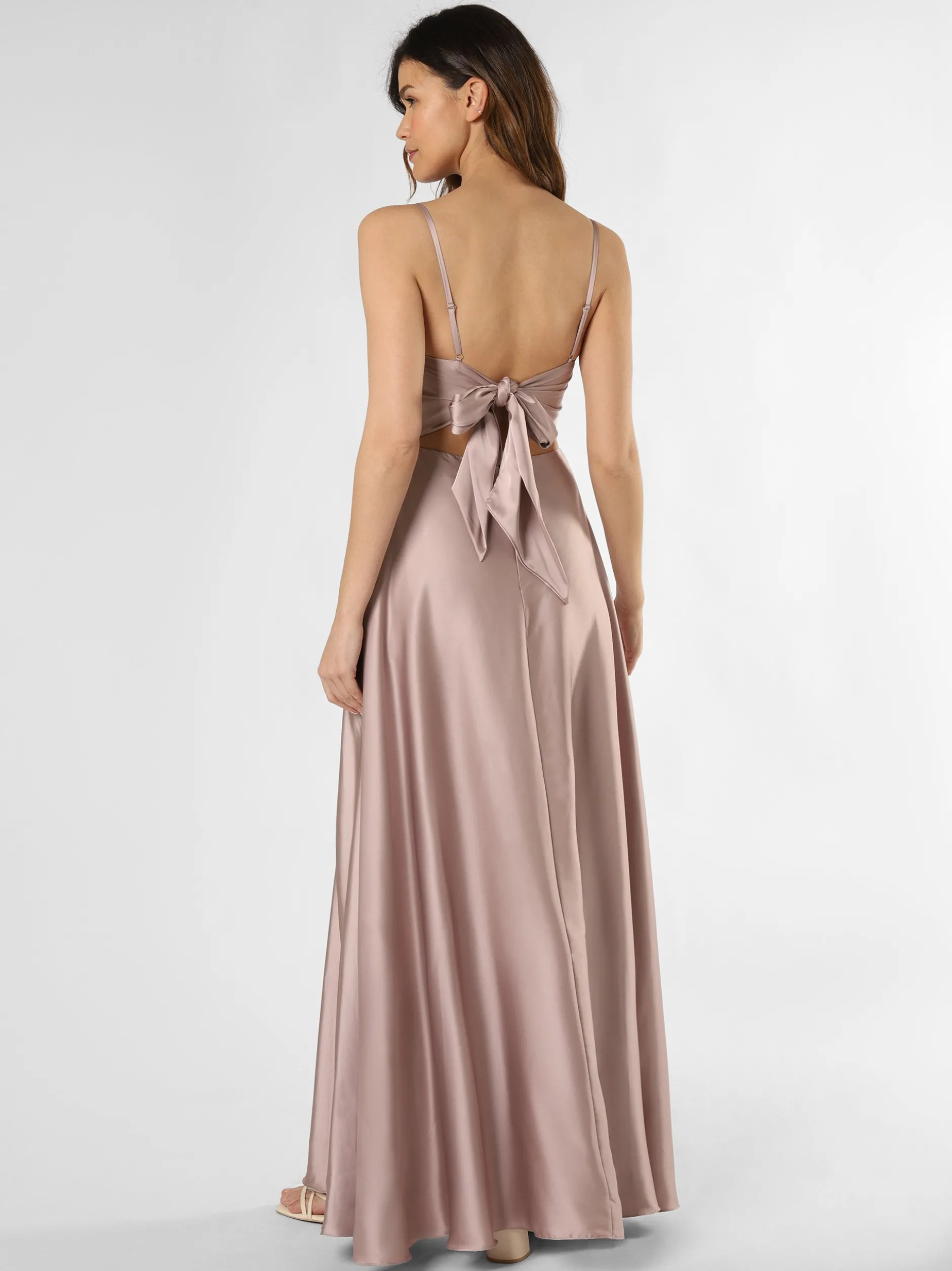 Laona Damen Abendkleid in taupe - Ausschnitt: Wasserfall