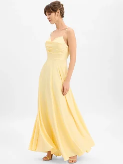 Laona Damen Abendkleid in zitrone - Ärmel: ohne Arm