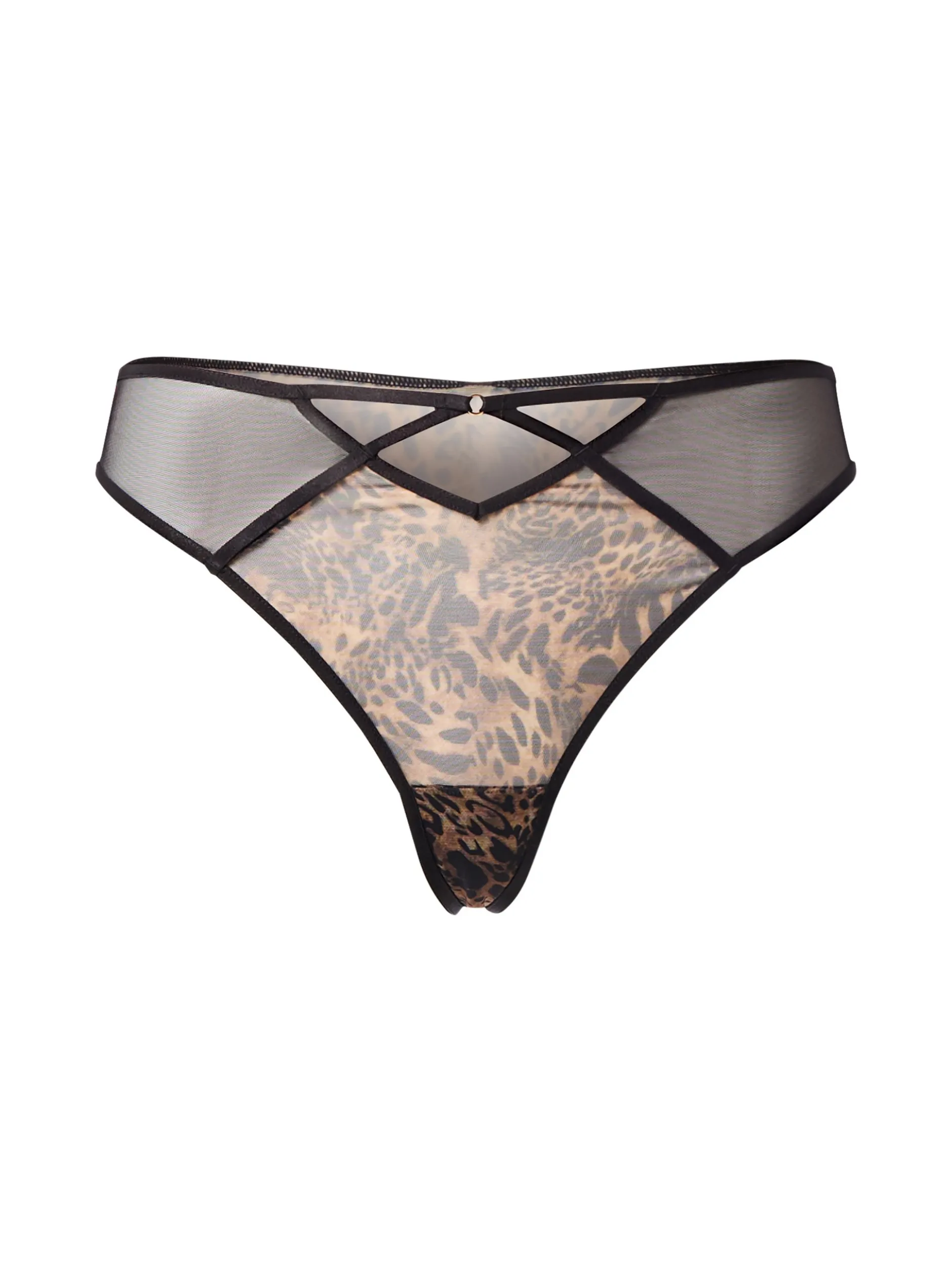 Lascana Damen String in schwarz braun