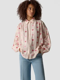 LCMT Damen Hemdbluse in beige rosa