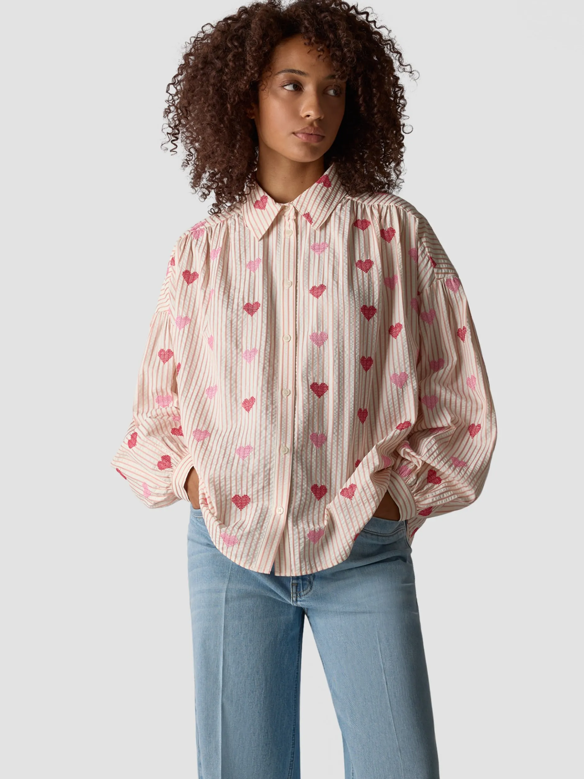 LCMT Damen Hemdbluse in beige rosa