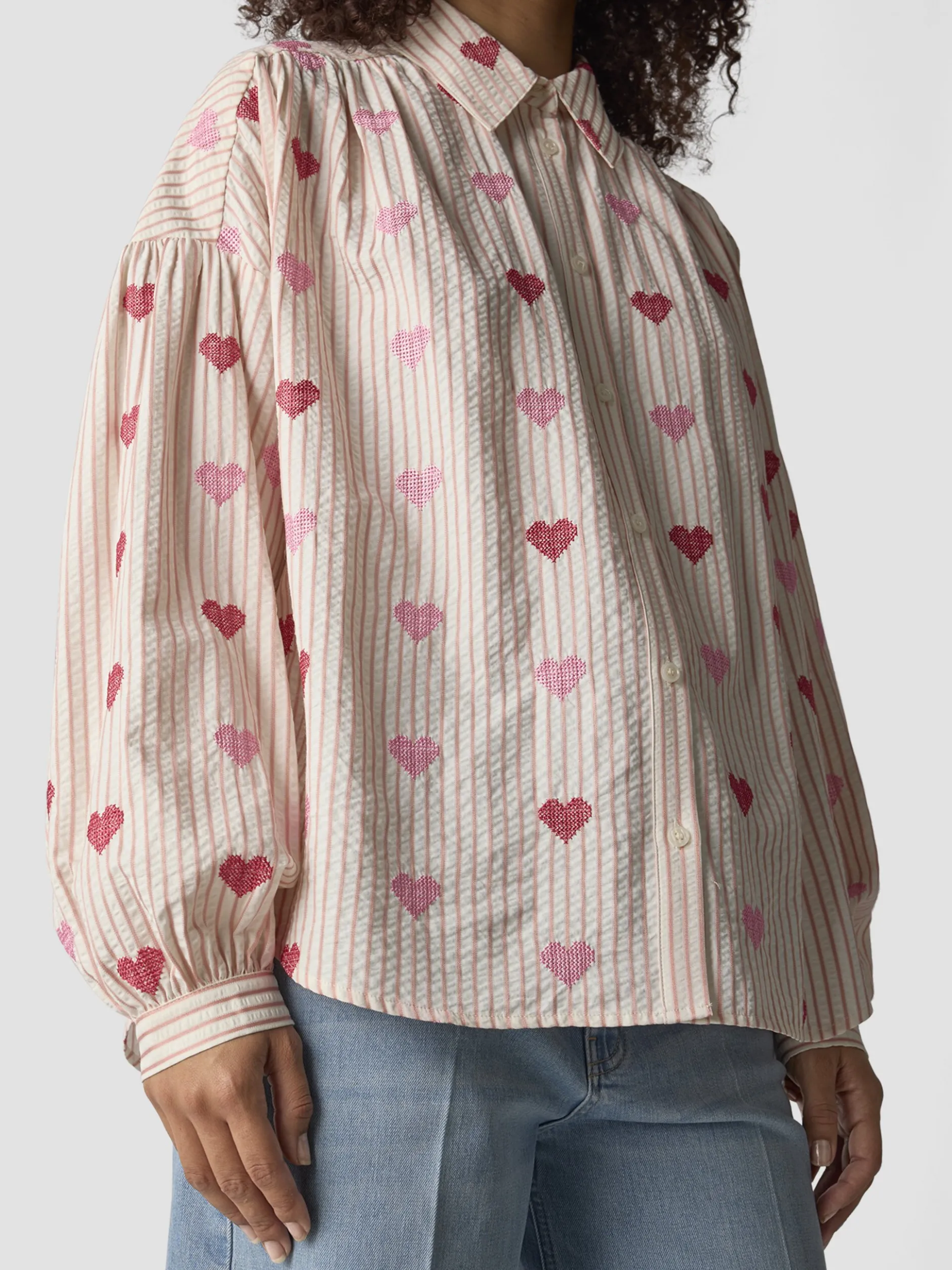 LCMT Damen Hemdbluse in beige rosa