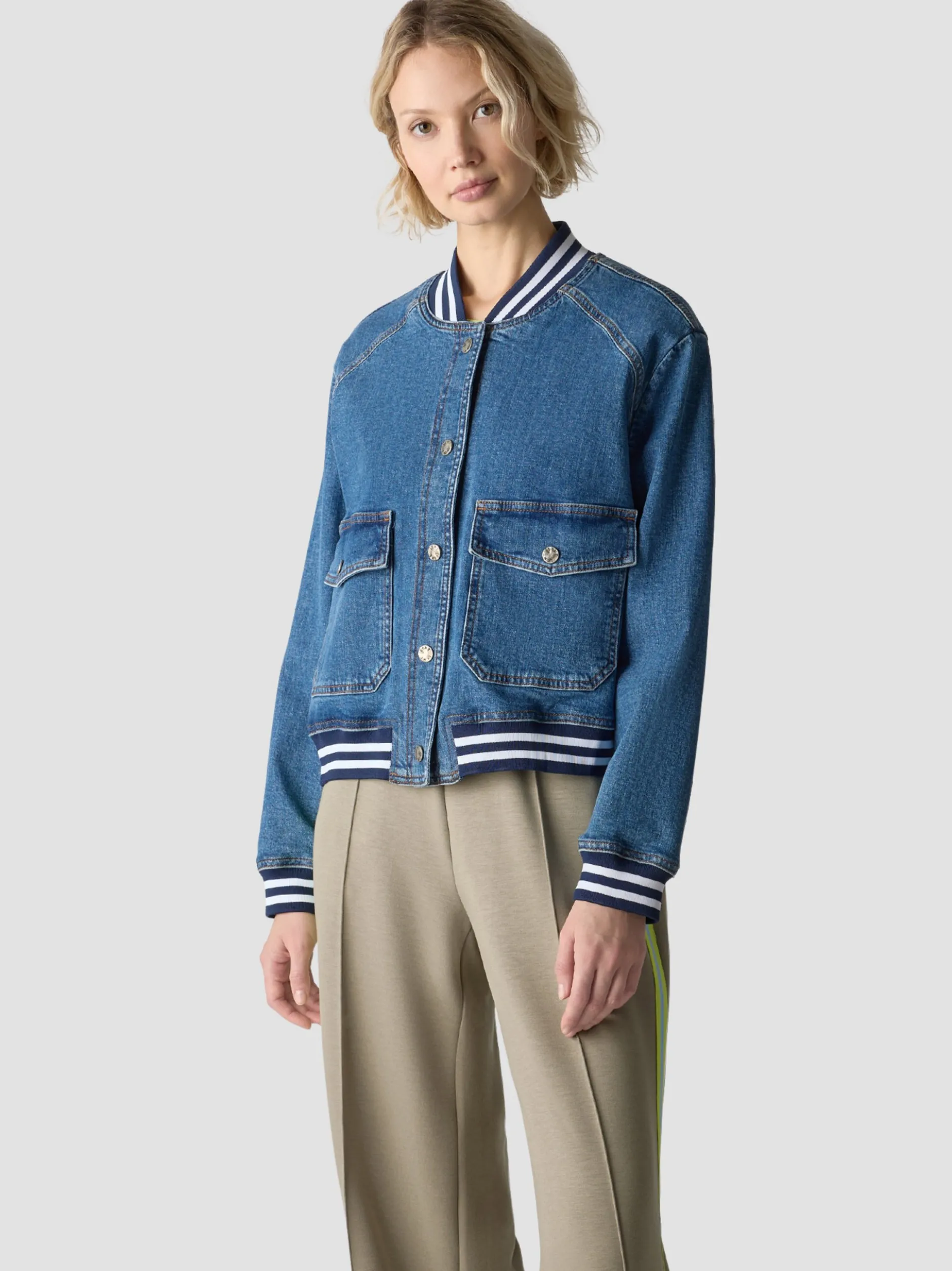 LCMT Damen Jeansjacke in medium stone denim
