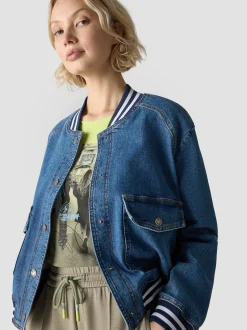 LCMT Damen Jeansjacke in medium stone denim