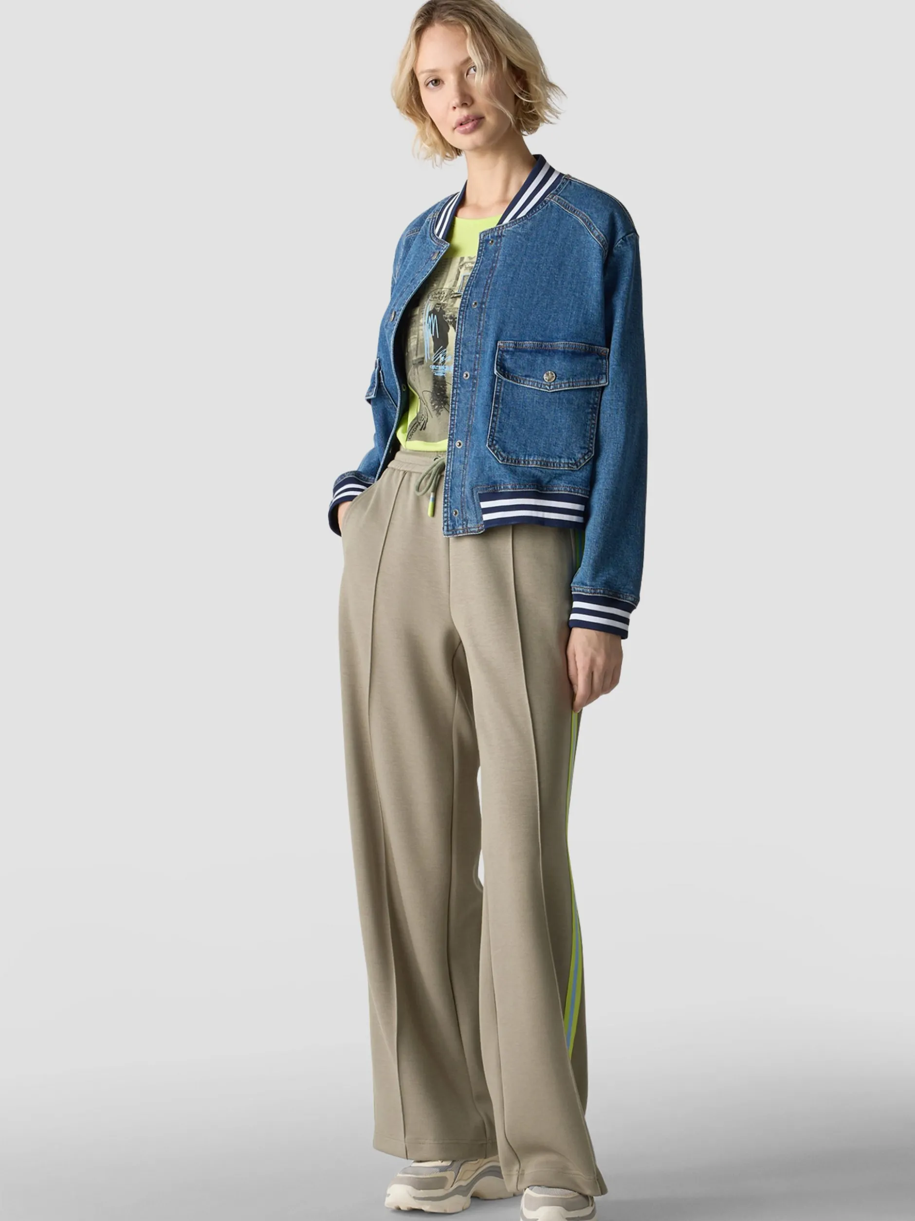 LCMT Damen Jeansjacke in medium stone denim