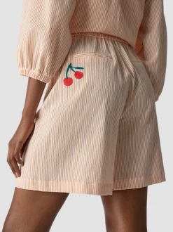 LCMT Damen Shorts in orange weiß
