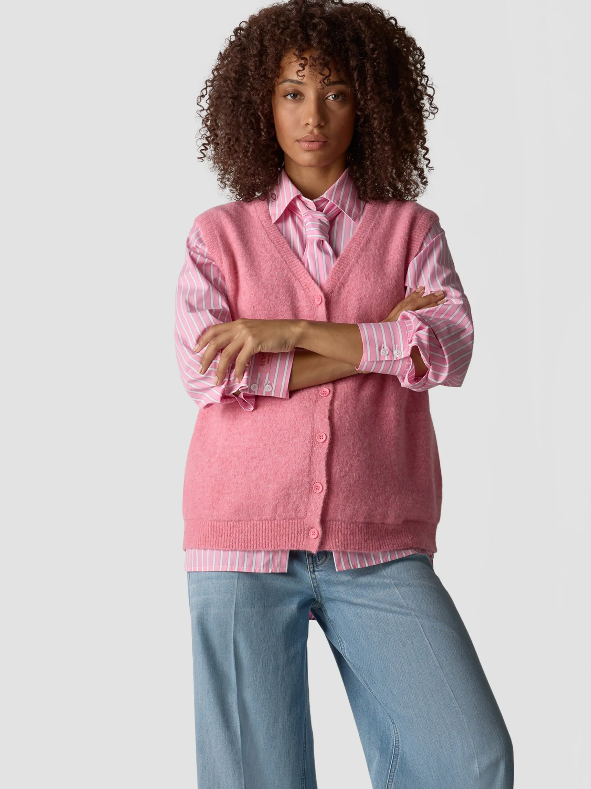 LCMT Damen Strickweste in pink