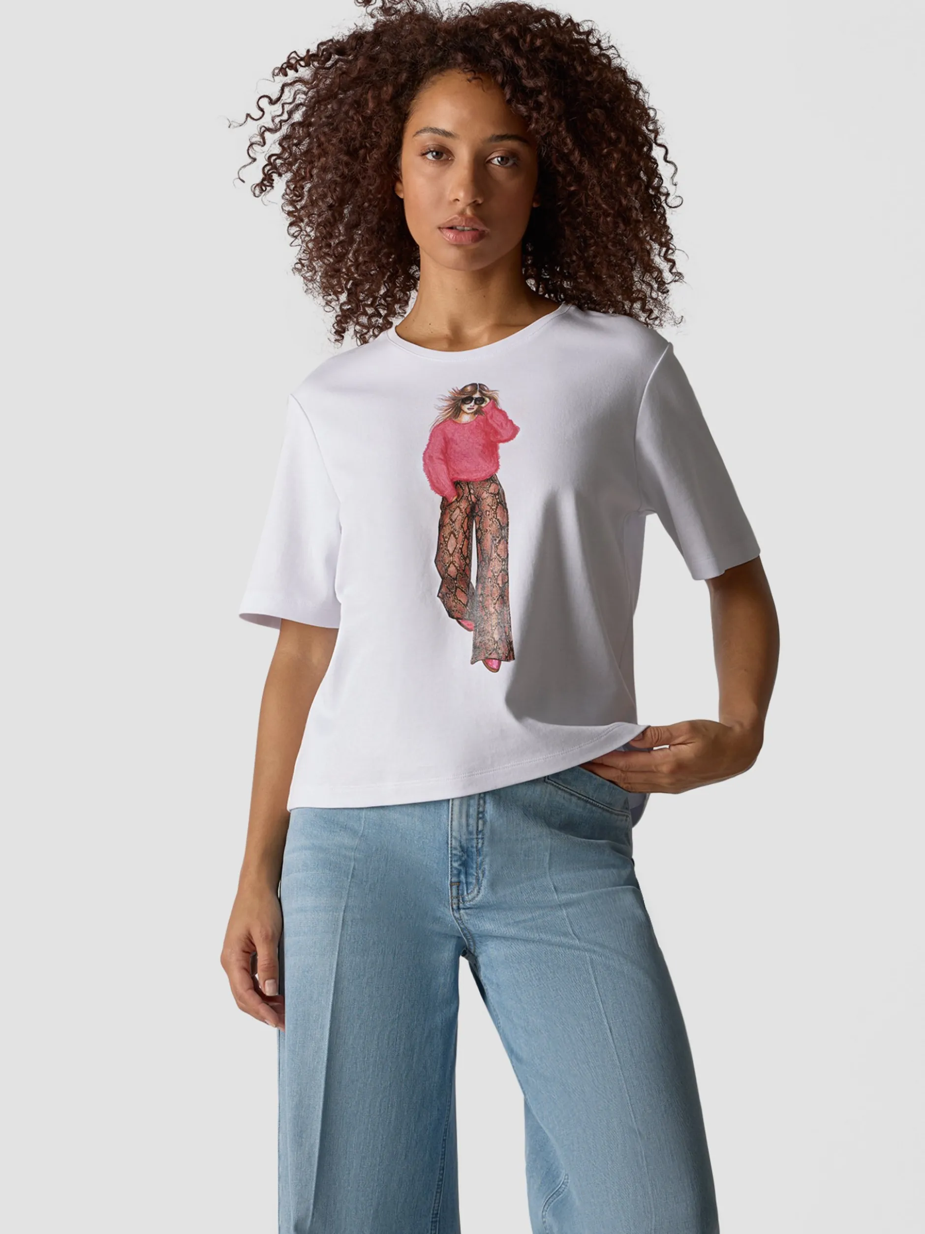 LCMT Damen T-Shirt in weiß