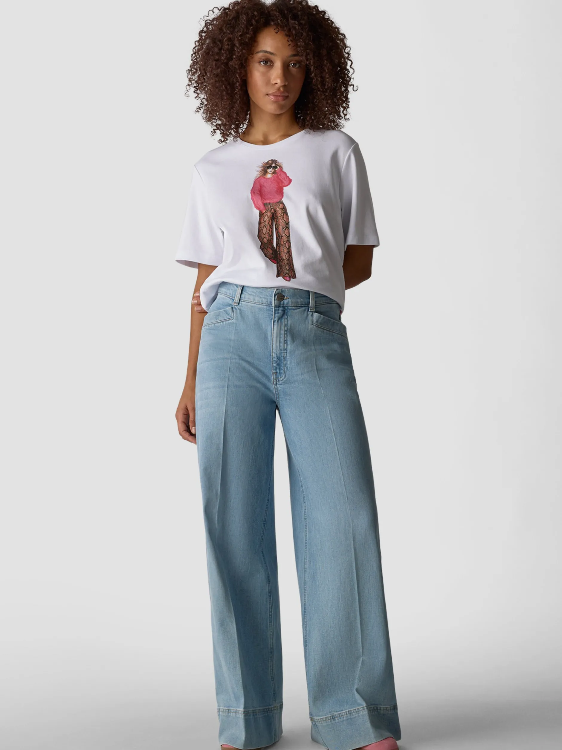 LCMT Damen T-Shirt in weiß