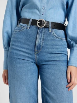 Lee Damen Gürtel - Round Buckle in schwarz