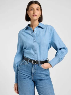 Lee Damen Gürtel - Round Buckle in schwarz