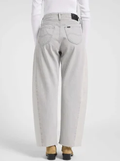 Lee Damen Jeans - Rider Barrel in hellgrau