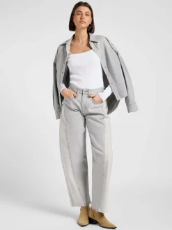 Lee Damen Jeans - Rider Barrel in hellgrau