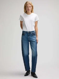 Lee Damen Jeans - Rider Barrel in dark stone denim