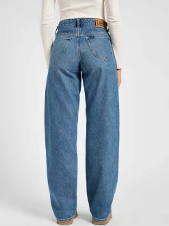 Lee Damen Jeans - Rider Loose in light stone