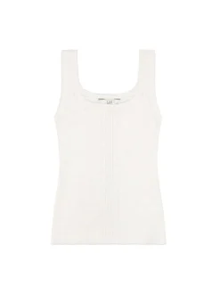 Lee Damen Top - Knitted in ecru - Ausschnitt: Rundhals