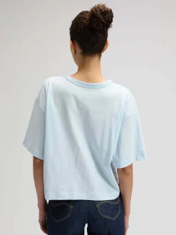 Lee Damen T-Shirt - Lee Boxy in hellblau