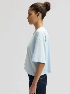 Lee Damen T-Shirt - Lee Boxy in hellblau
