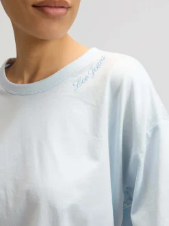 Lee Damen T-Shirt - Lee Boxy in hellblau