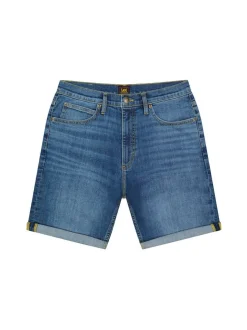 Lee Herren Jeansshorts - Rider in medium stone denim