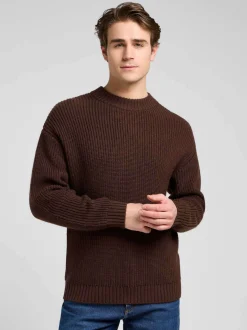 Lee Herren Pullover - Chunky Crew in mocca