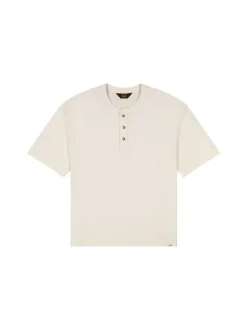 Lee Herren T-Shirt - Henley in ecru - Ausschnitt: Henley