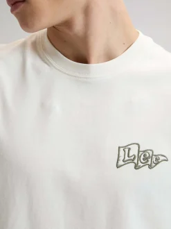 Lee Herren T-Shirt - Lee Flag in ecru - Ärmel: kurzarm
