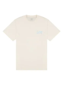 Lee Herren T-Shirt - Medium Wobbly Lee in ecru